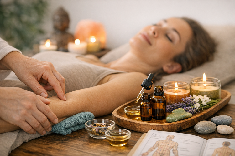 Acupressure huiles essentielles contre les douleurs